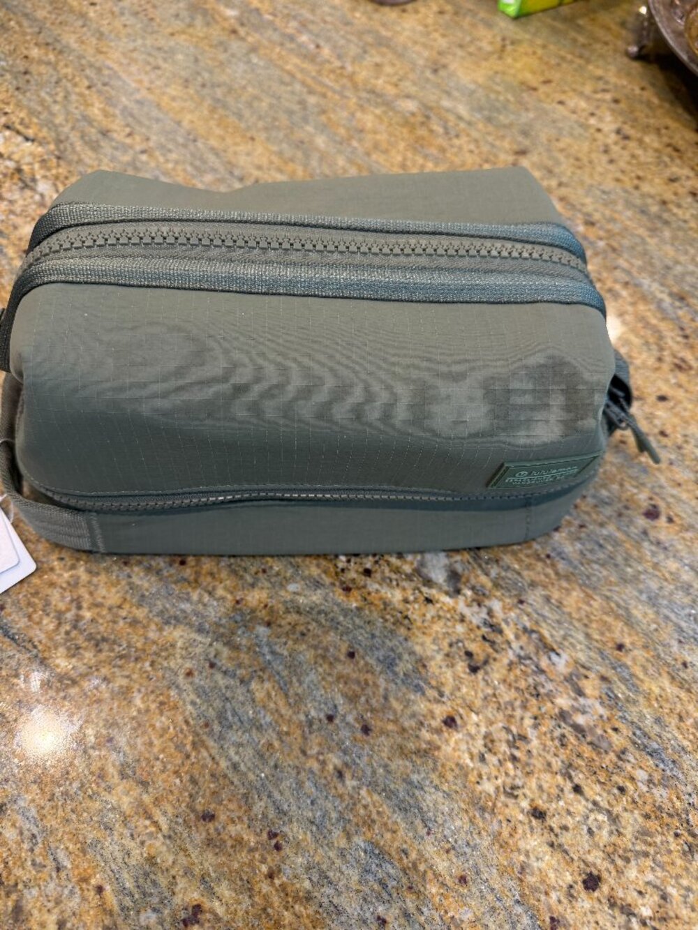 LuluLemon Dual-Compartment Toiletry Bag Olive Green